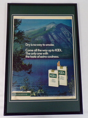 1972 Kool Kings Cigarettes Framed 11x17 ORIGINAL Vintage Advertising Poster