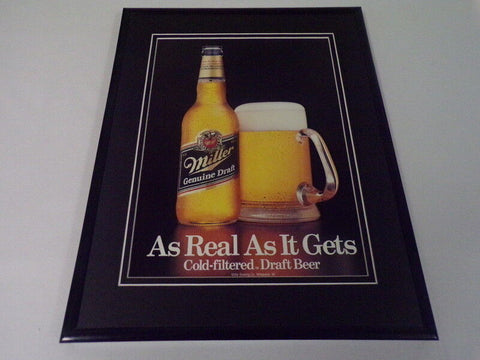 1989 Miller Genuine Draft Beer 11x14 Framed ORIGINAL Vintage Advertisement