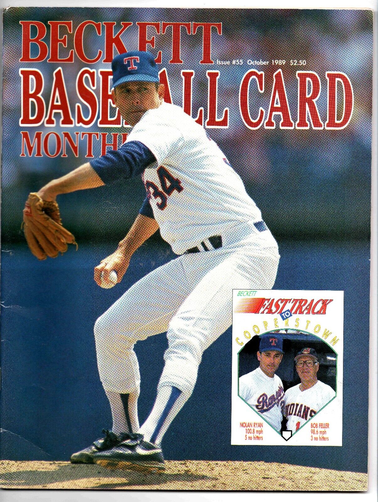 Oct 1989 Beckett Baseball Magazine #55 Nolan Ryan Rangers