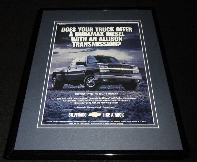 2003 Chevrolet Silverado Framed 11x14 ORIGINAL Advertisement