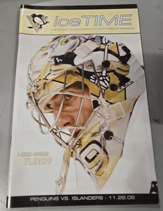 Nov 28 2006 Islanders@ Penguins Program Marc Andre Fleury Sidney Crosby 2 Assist