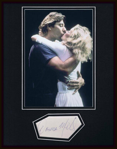 Donna Mills Signed Framed 11x14 Photo Display Kissing Joe Namath