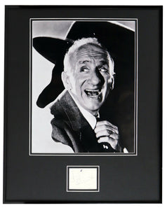 Jimmy Durante Signed Framed 16x20 Photo Display Schnozzola