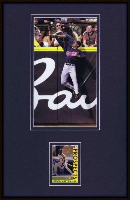 Kenny Lofton Framed 11x17 VINTAGE Fleer Rookie Card + Photo Display Astros