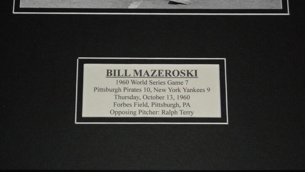 Bill Mazeroski Framed 16x20 Photo Display 1960 World Series HR Pirates