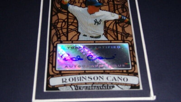 Robinson Cano Signed Framed 16x20 Photo Display TOPPS Mariners Yankees