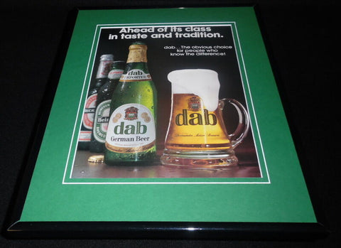 1980 Dab German Beer Framed 11x14 ORIGINAL Vintage Advertisement