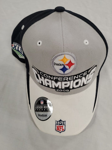 NWT 2008 Reebok Pittsburgh Steelers AFC Champions Adjustable Snapback Cap Hat