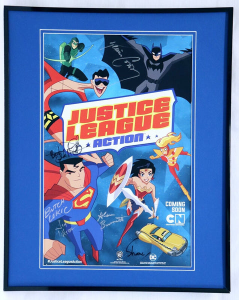 Justice League Action Cast Signed Framed 16x20 Poster Display SDCC Kevin Conroy