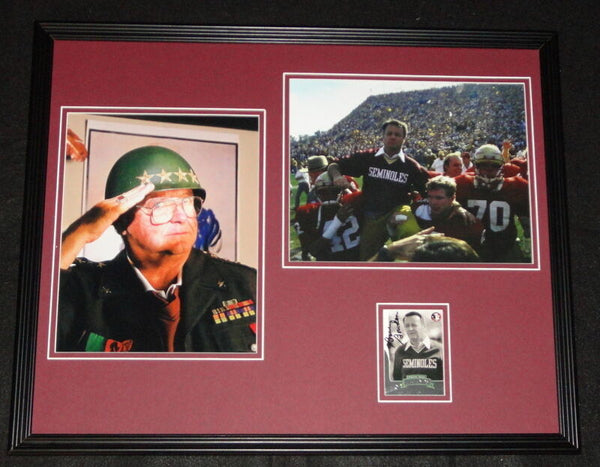 Coach Bobby Bowden Signed Framed 16x20 Florida State FSU Photo Set