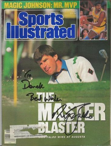 Nick Faldo Signed April 17 1989 Sports Illustrated Full Magazine Masters C