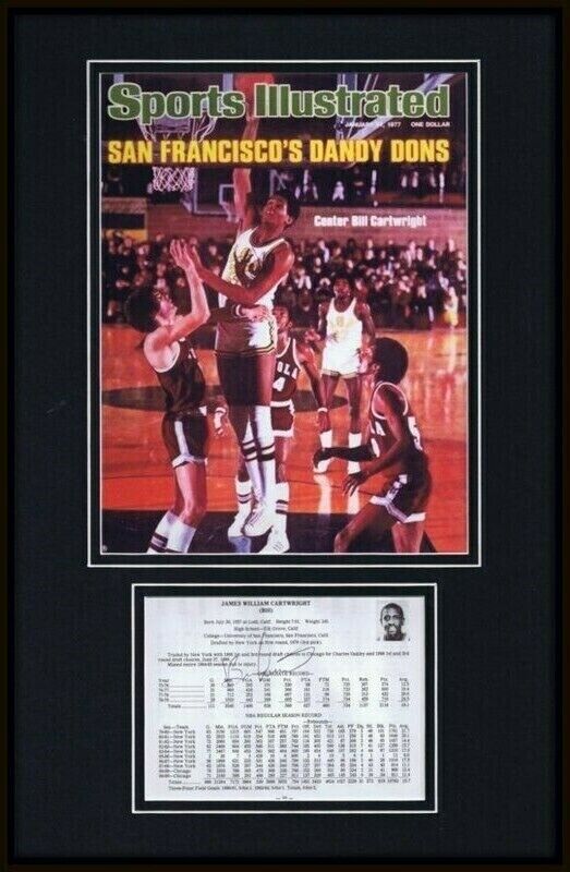 Bill Cartwright Signed Framed 11x17 Photo Display Bulls San Francisco