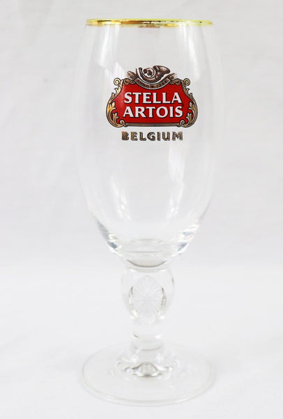 VINTAGE Stella Artois Gold Rim Belgium Beer Glass