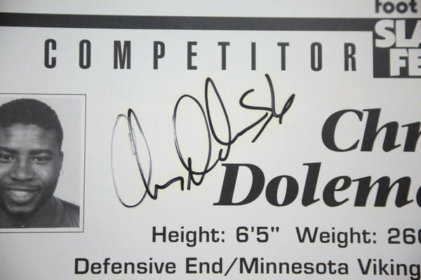 Chris Doleman Signed Framed 16x20 Foot Locker Slam Fest Photo Display Vikings