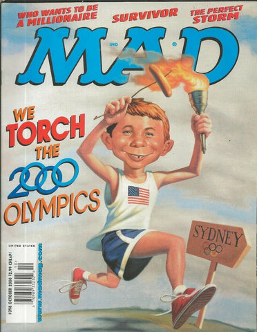 ORIGINAL Vintage Oct 2000 Mad Magazine #398 Sydney Olympics Survivor