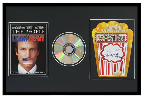 Larry Flynt & Milos Forman Dual Signed Framed People vs DVD & Photo Display