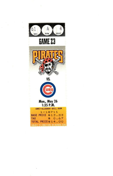 May 26 1997 Chicago Cubs @ Pittsburgh Pirates Ticket Sammy Sosa HR