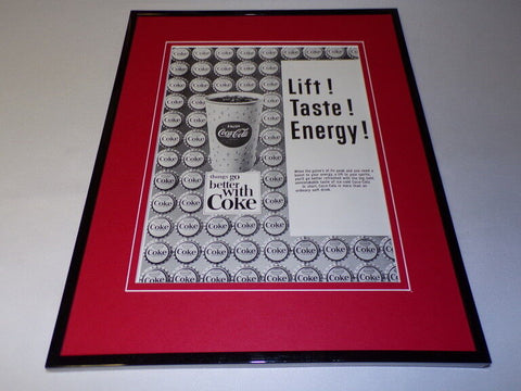 1965 Coca Cola 11x14 Framed ORIGINAL Vintage Advertisement