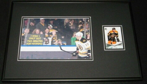 Tyler Seguin Signed Framed 12x18 Photo Display Bruins 2 Minutes for Hooking