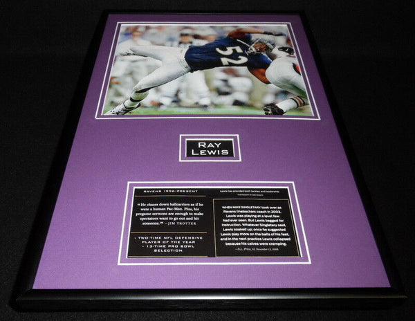 Ray Lewis Framed 12x18 Photo Display Ravens