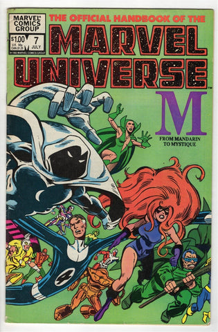 Official Handbook of Marvel Universe #7 ORIGINAL Vintage 1986 Marvel Comics 