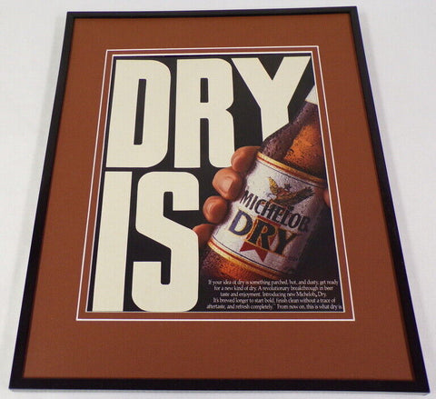 1989 Michelob Dry Beer 11x14 Framed ORIGINAL Advertisement