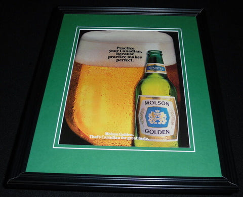 1983 Molson Golden Beer Framed 11x14 ORIGINAL Vintage Advertisement B