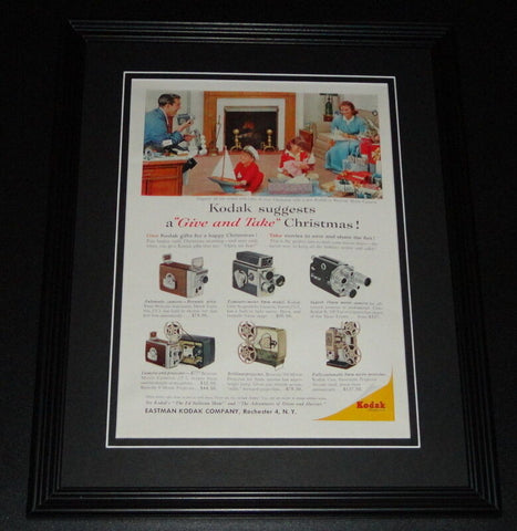 1959 Eastman Kodak Christmas 11x14 Framed ORIGINAL Vintage Advertisement