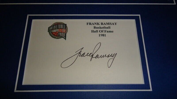 Frank Ramsey Signed Framed 11x14 Photo Display Kentucky Celtics