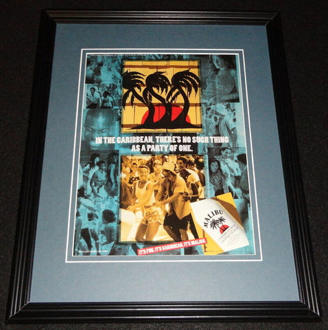 1998 Malibu Rum Framed 11x14 ORIGINAL Advertisement