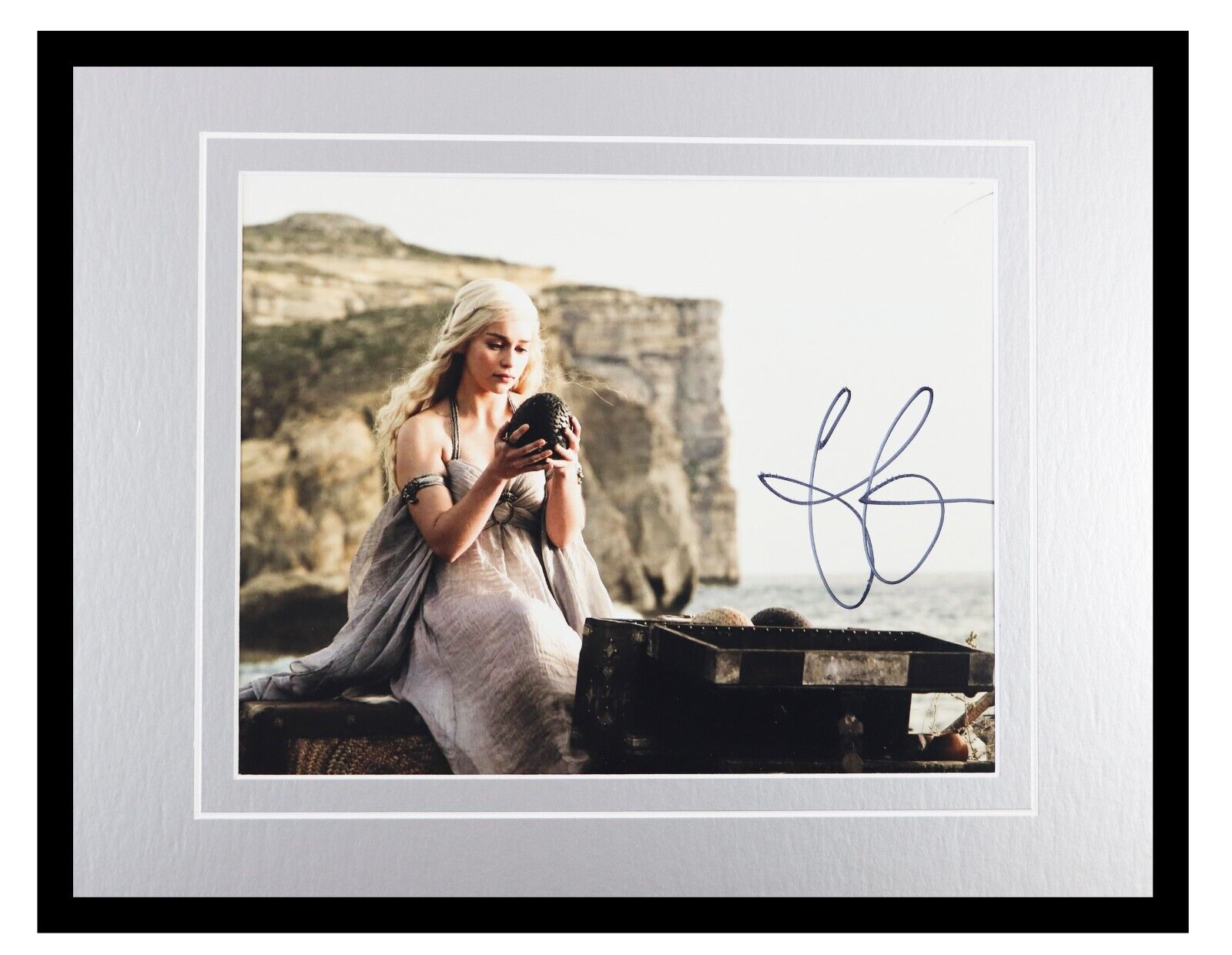 Emilia Clarke Signed Framed 11x14 Photo Display AW Game of Thrones