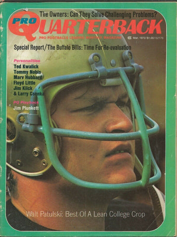 ORIGINAL Vintage Mar 1972 Pro Quarterback Magazine Walt Patulski