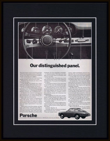 1968 Porsche Racing  Framed 11x14 ORIGINAL Vintage Advertisement