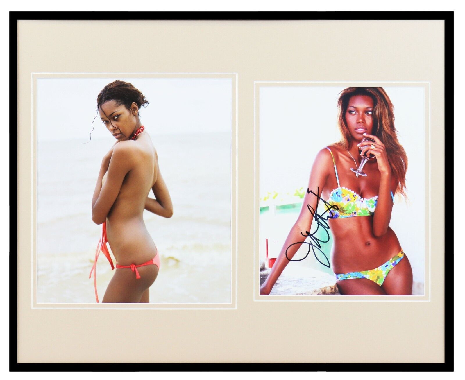 Jessica White Signed Framed 16x20 Bikini Photo Set AW 