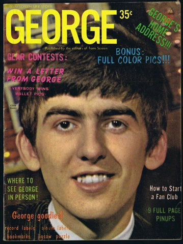 ORIGINAL Vintage July 1964 Teen Screen Magazine George Harrison Beatles