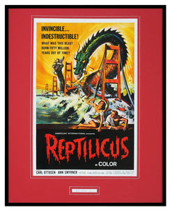 Sidney Sid Pink Signed Framed Reptilicus Poster Display Father of 3D Movies