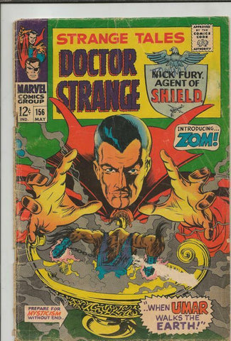 Strange Tales #156 ORIGINAL Vintage 1967 Marvel Comics Dr Strange 1st Zom