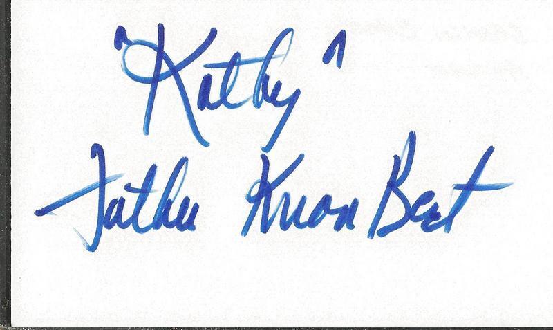 Lauren Chapin Signed 3x5 Index Card Father Knows Best Kathy