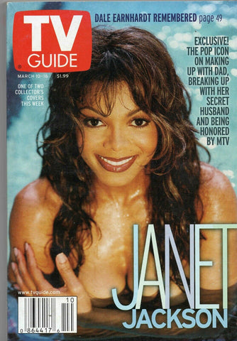 Mar 10 2001 TV Guide Magazine Janet Jackson 1st Solo Cover