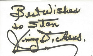 Jimmy Dickens Signed 3x5 Index Card D