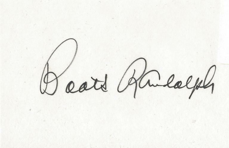 Boots Randolph Signed 3x5 Index Card Yakety Sax Benny Hill Theme