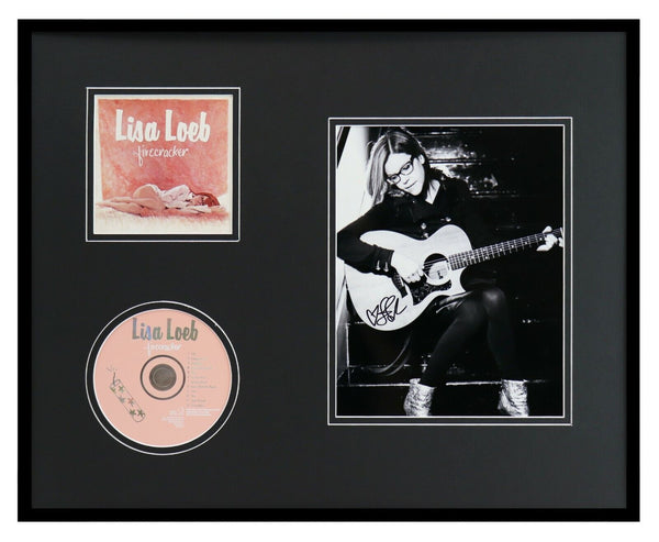 Lisa Loeb Signed Framed 16x20 Firecracker CD & Photo Display