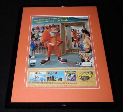 2003 Crash Bandicoot N Tranced Game Boy 11x14 Framed ORIGINAL Advertisement