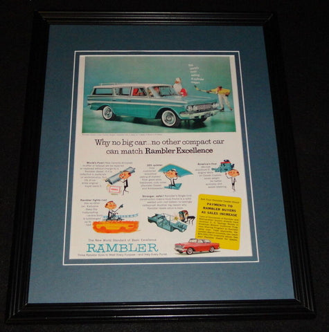 1961 Rambler Framed 11x14 ORIGINAL Vintage Advertisement 