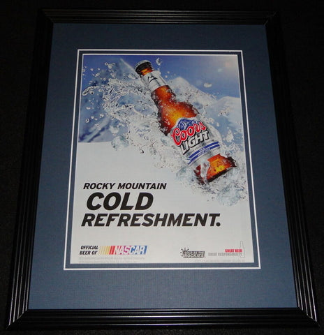 2011 Coors Light Beer NASCAR 11x14 Framed ORIGINAL Vintage Advertisement