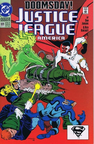 Justice League America #69 ORIGINAL Vintage 1992 DC Comics 