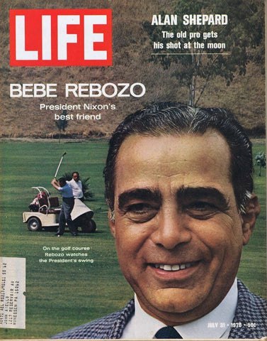 ORIGINAL Vintage Life Magazine July 31 1970 Bebe Rebozo