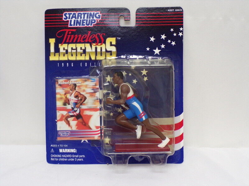 VINTAGE SEALED 1996 Starting Lineup SLU Figure Michael Johnson Olympics