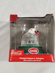 NEW SEALED Coca Cola Polar Bear Rotating Christmas Ornament