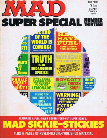 ORIGINAL Vintage 1974 Mad Magazine Super Special #13